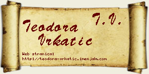 Teodora Vrkatić vizit kartica